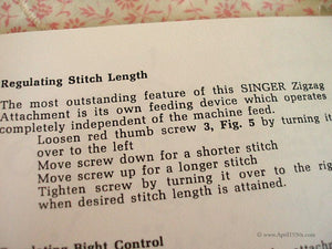 Zigzag Attachment, 5 Disk Swiss Zigzagger & Walking Foot (Vintage Original)