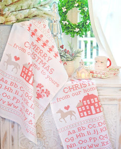 Tea Towel by Fig Tree & Co. - CHRISTMAS STITCHED