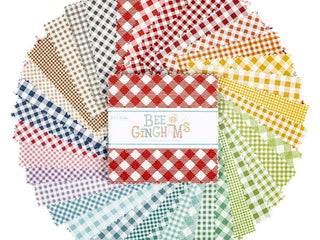 Load image into Gallery viewer, Fabric, Bee Gingham by Lori Holt - 5&quot; INCH STACKER