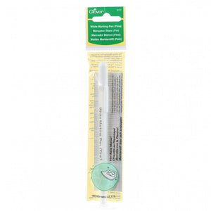 Clover Water Soluble or Iron Off Marking Pen WHITE