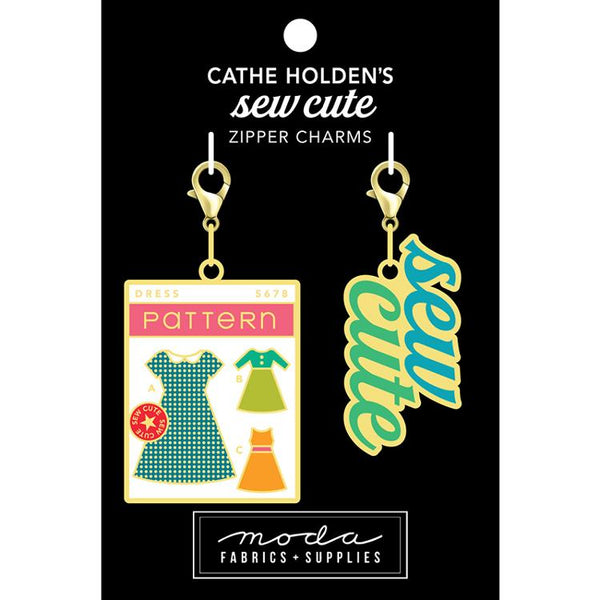 Set of Two Scarecrow and Skeleton Sew Cute Zipper Charms | Cathe Holden for Moda #CH134
