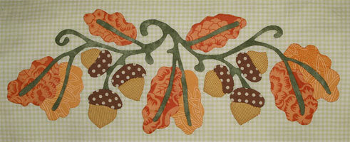 acorns and leaf applique