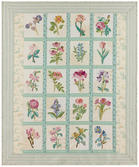 Applique Flower Quilt Block Set