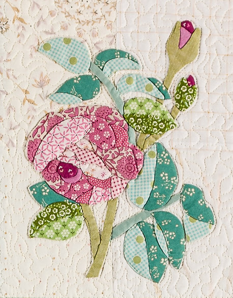 rose applique block