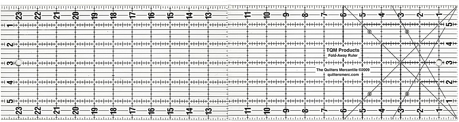 Cutting Ruler, TQM Fold Away Ruler - 6" X 24"