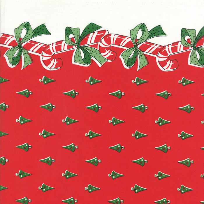 Fabric, 16-Inch Toweling by MODA - CANDY CANES RED (by the yard)