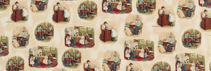 Fabric, Singer Featherweight Sewing Machines - Postcard Vignettes - Sepia (Discontinued)