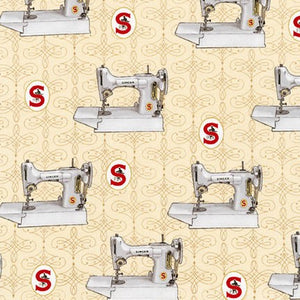 Fabric, Singer Featherweight Sewing Machines - White Featherweights on Antique (Discontinued)