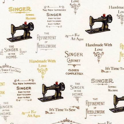 Fabric, Singer Featherweight Sewing Machines - Antique Sewing Machines - IVORY (Discontinued)