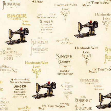 Fabric, Singer Featherweight Sewing Machines - Antique Singer Machines-ANTIQUE (Discontinued)