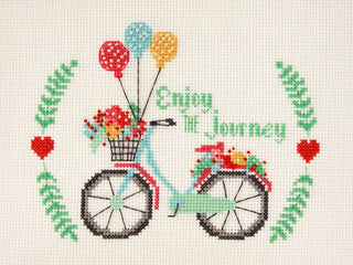 Load image into Gallery viewer, enjoy the journey cross stitch