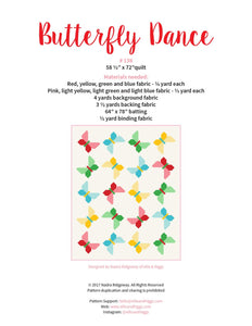 Pattern, Butterfly Dance Quilt by Ellis & Higgs (digital download)