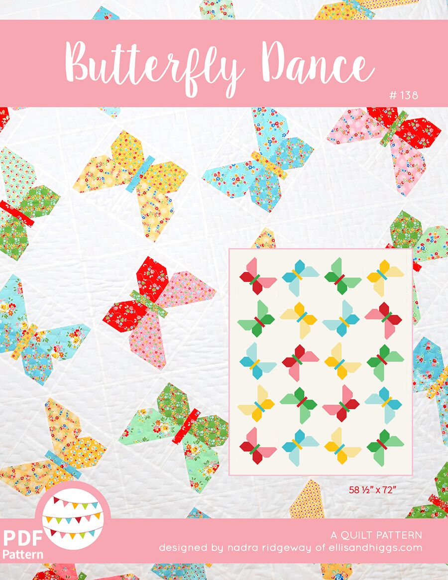 Pattern, Butterfly Dance Quilt by Ellis & Higgs (digital download)