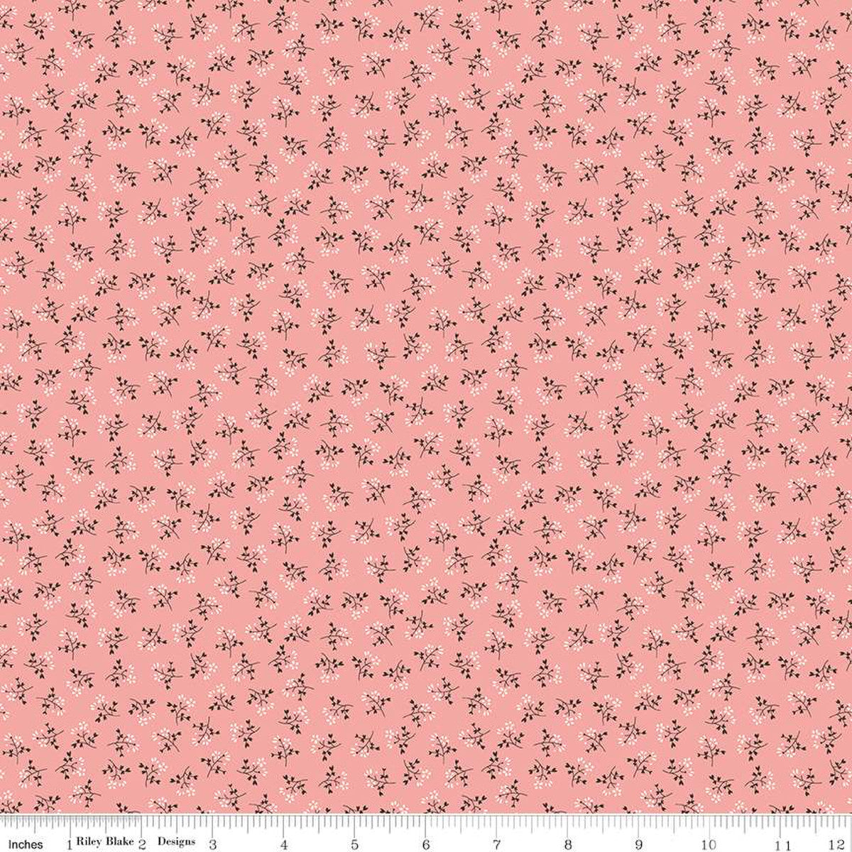 Fabric, Prairie by Lori Holt BONNET CORAL (by the yard)