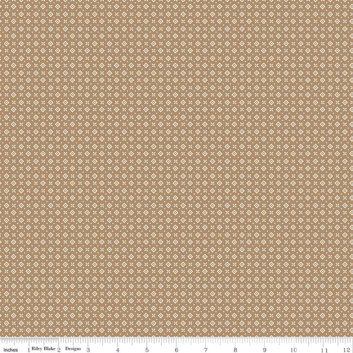 Fabric, Prairie by Lori Holt CABIN BROWN SUGAR (by the yard)