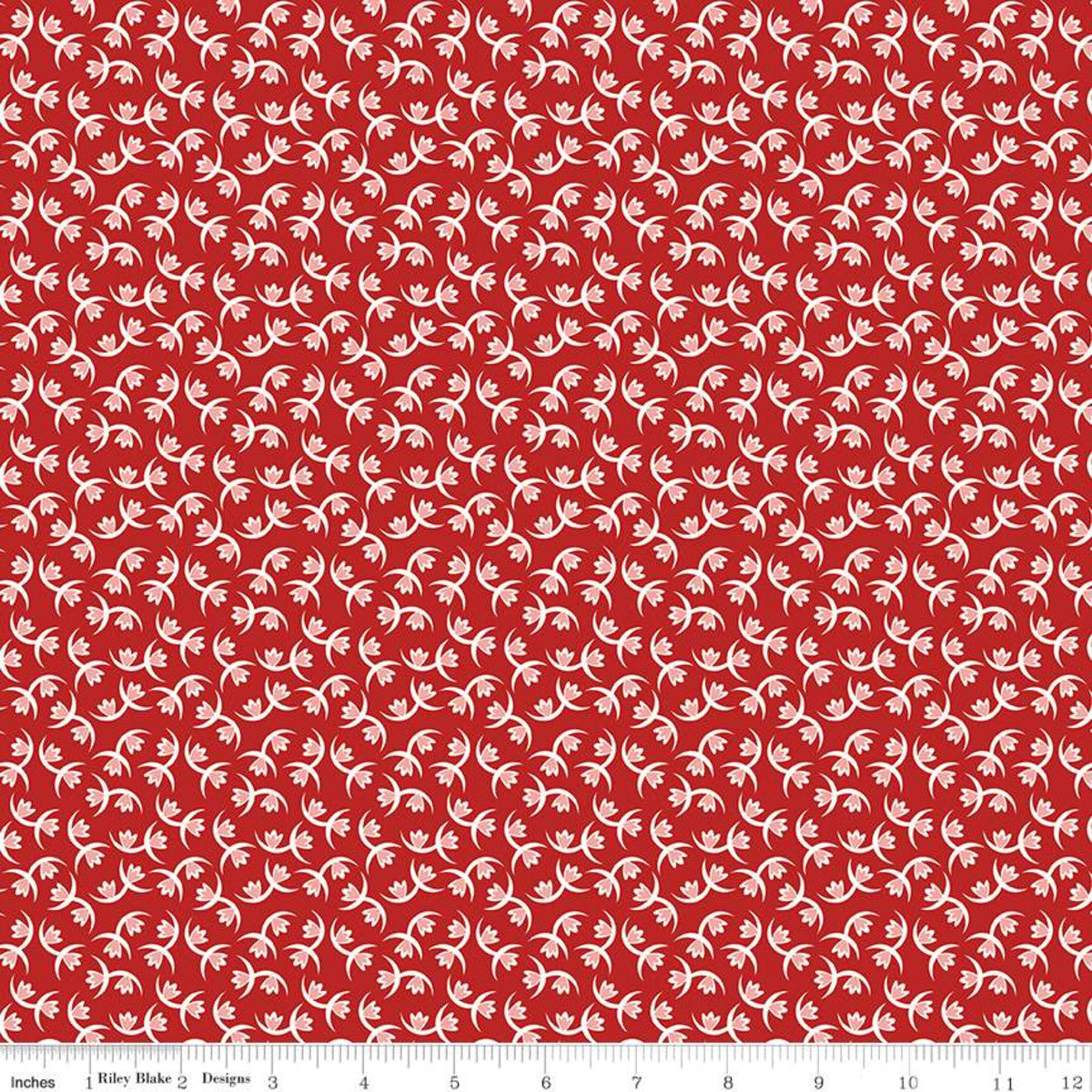 Fabric, Prairie by Lori Holt MEMORIES SCHOOLHOUSE RED (by the yard)