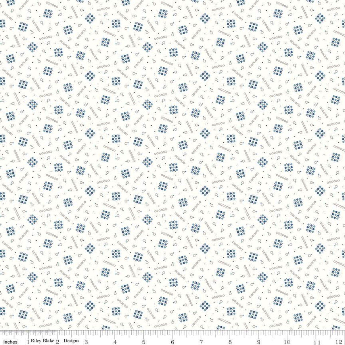 Fabric, Prairie by Lori Holt CREEK DENIM (by the yard)