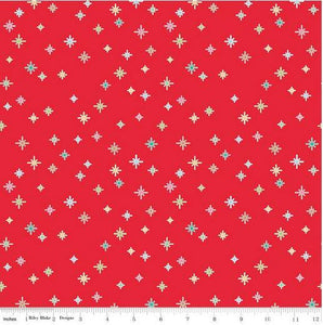 Fabric, COZY Christmas by Lori Holt of Bee in My Bonnet - Sparkle, Red