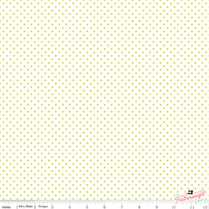 Fabric, Le Creme SWISS DOT LIME BASIC by Riley Blake  (by the yard)