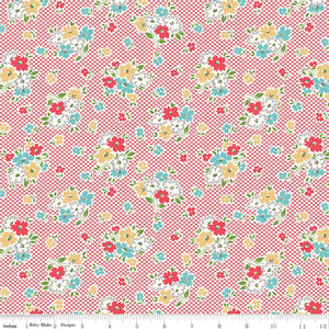 Fabric, Farm Girl Vintage by Lori Holt RED MAIN (by the yard)