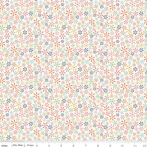Fabric, Farm Girl Vintage by Lori Holt TINY FLORAL CLOUD (by the yard)