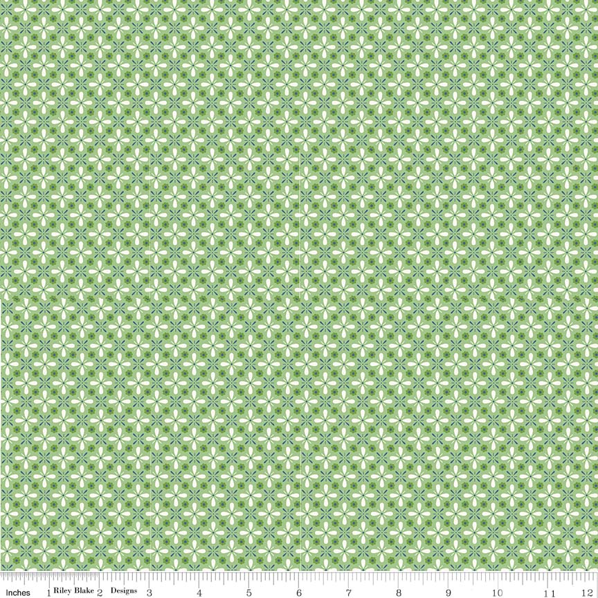 Fabric, Farm Girl Vintage by Lori Holt VINTAGE GREEN (by the yard)