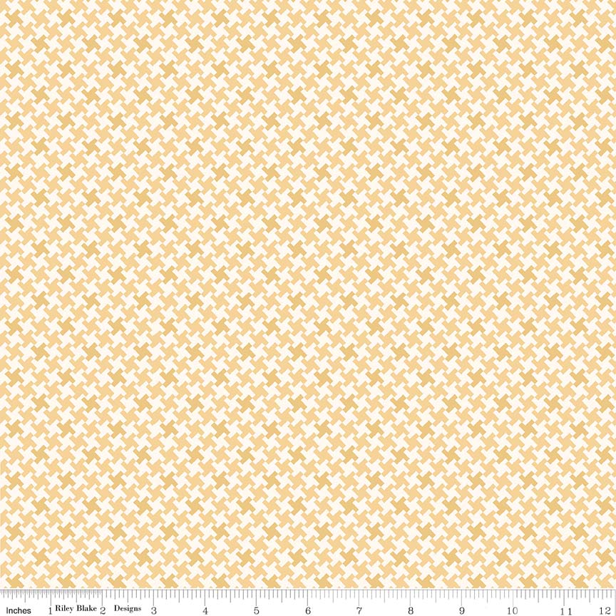 Fabric, Farm Girl Vintage by Lori Holt HOUNDSTOOTH HONEY (by the yard)