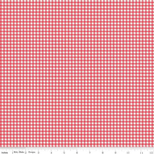 Fabric, Farm Girl Vintage by Lori Holt GINGHAM RED (by the yard)