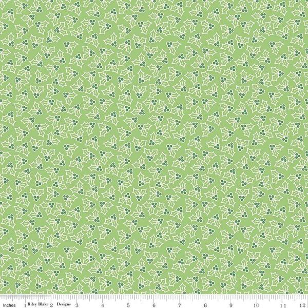 Fabric, COZY Christmas by Lori Holt of Bee in My Bonnet - Holly, Green ...