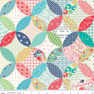 Fabric, Vintage Happy 2 by Lori Holt -  QUILTED MULTI (by the yard)