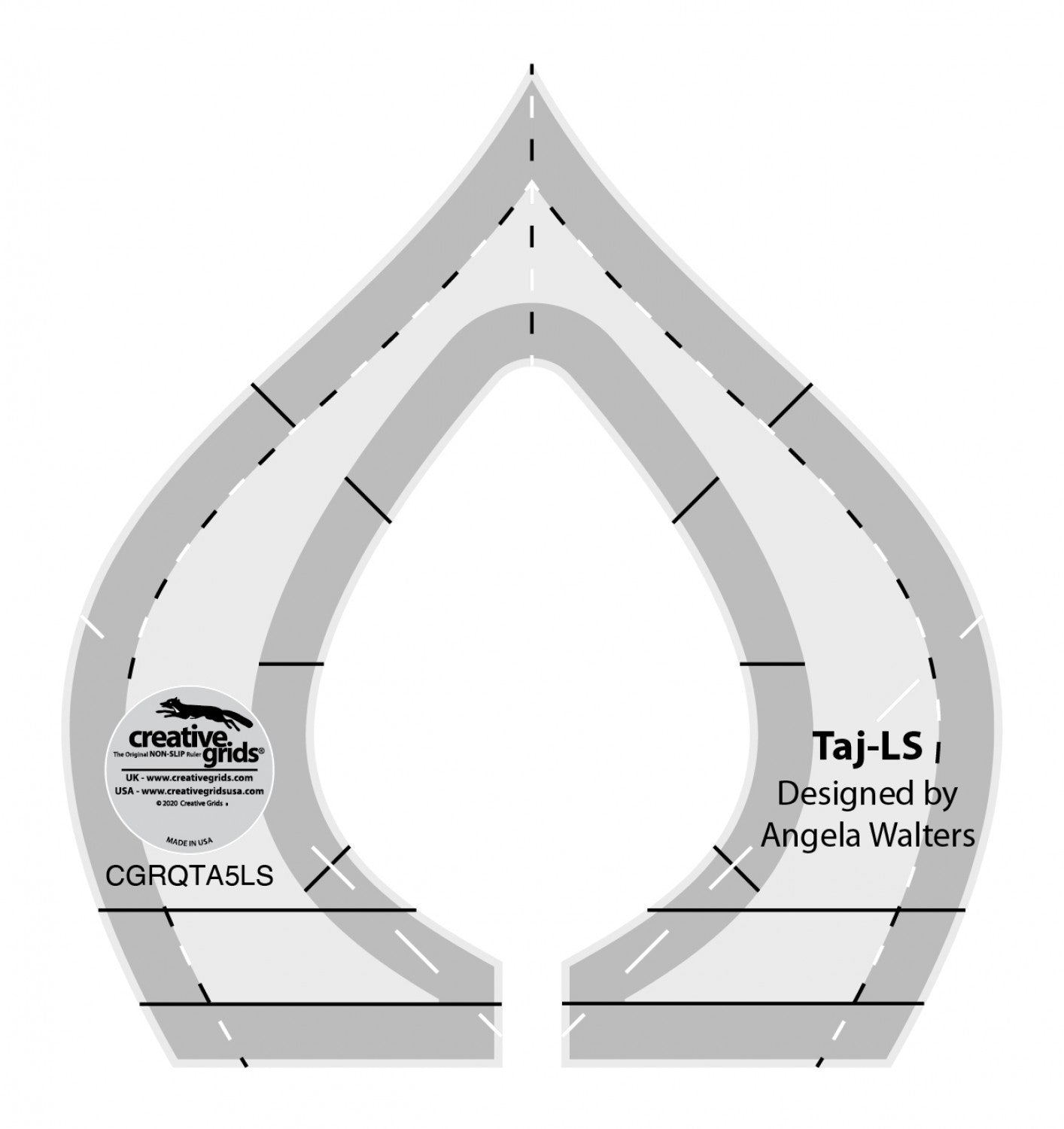 Quilting Ruler, Creative Grids TAJ for Modern Low Shank Machines