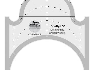 Load image into Gallery viewer, Quilting Ruler, Creative Grids SHELLY for Modern Low Shank Machines