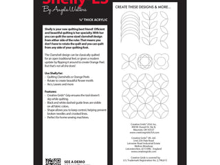 Load image into Gallery viewer, Quilting Ruler, Creative Grids SHELLY for Modern Low Shank Machines