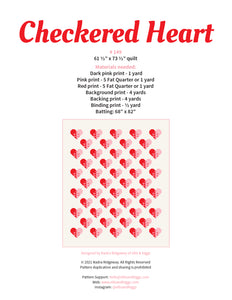 Pattern, Checkered Heart Quilt by Ellis & Higgs (digital download)