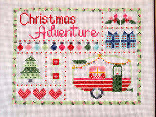 Load image into Gallery viewer, flamingo toes cross stitch christmas pattern