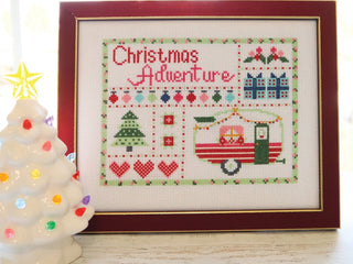 Load image into Gallery viewer, flamingo toes cross stitch christmas pattern