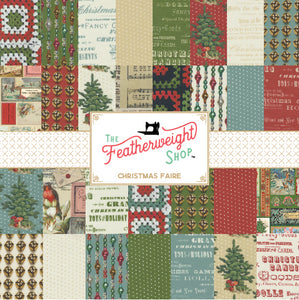 christmas faire fabric swatch collage