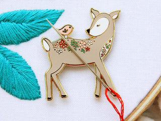 Load image into Gallery viewer, Needle Minder, FLORAL DEER by Flamingo Toes