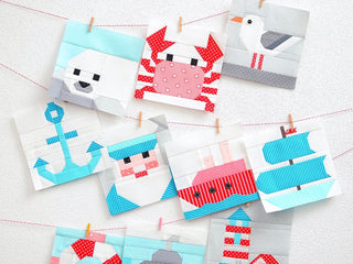 Load image into Gallery viewer, Pattern, Nautical Anchor Quilt Block by Ellis &amp; Higgs (digital download)