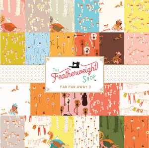 Fabric,  Far Far Away 3 by Heather Ross MUSHROOMS GREY (by the yard)