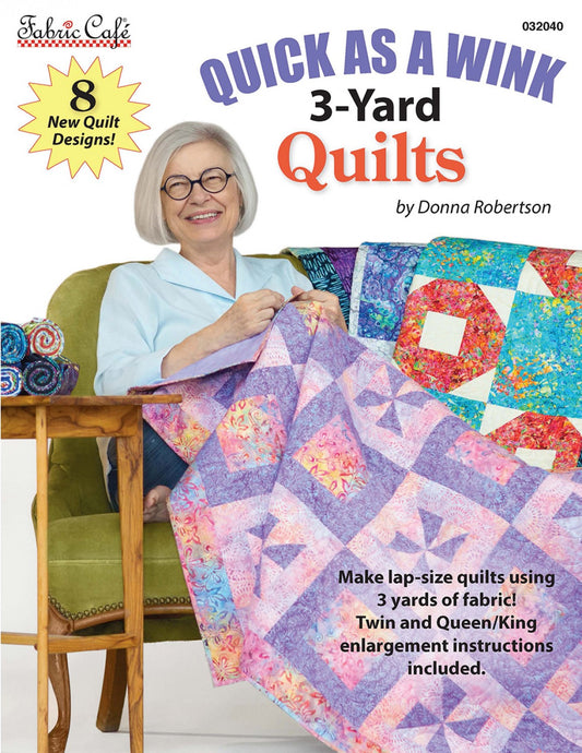 PATTERN BOOK, 3 Yard Quilts - QUICK AS A WINK
