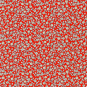Fabric, 1930's Basics FLOWERS RED (by the yard)