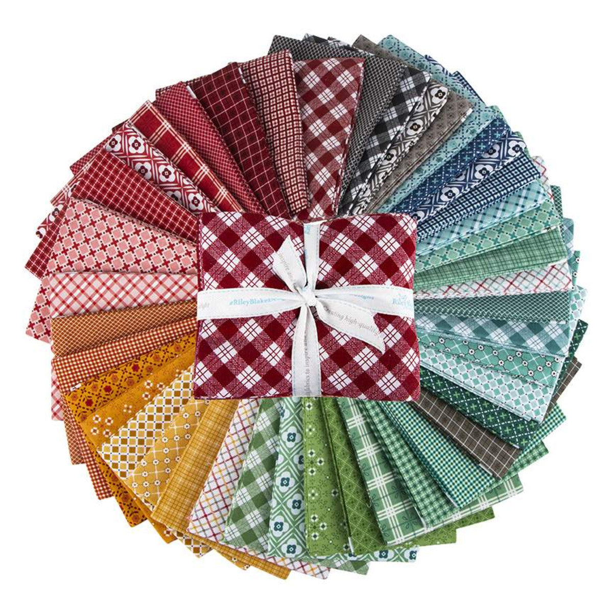 Fabric, BEE PLAIDS by Lori Holt - FAT QUARTER BUNDLE