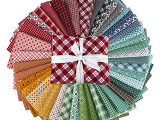 Load image into Gallery viewer, Fabric, BEE PLAIDS by Lori Holt - FAT QUARTER BUNDLE
