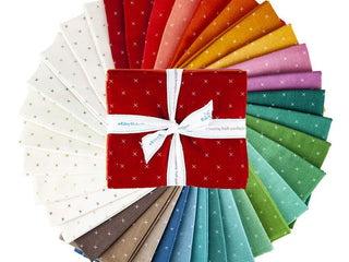 Load image into Gallery viewer, Fabric, BEE CROSS STITCH by Lori Holt of Bee in My Bonnet - FAT QUARTER BUNDLE