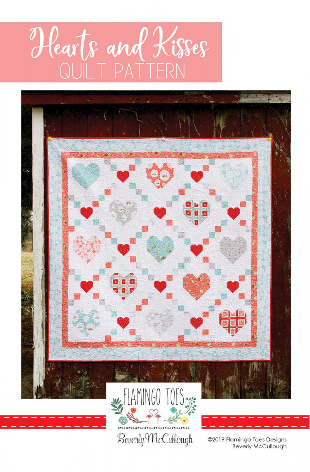 PATTERN, HEARTS AND KISSES Quilt by Beverly McCullough