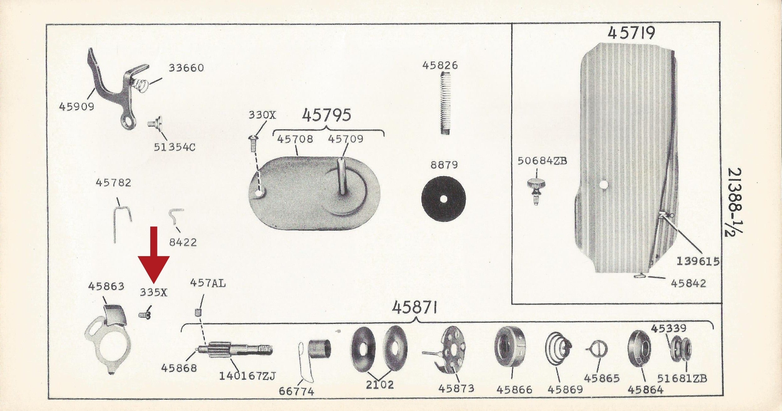 Screw, Slack Thread Regulator (Vintage Original)