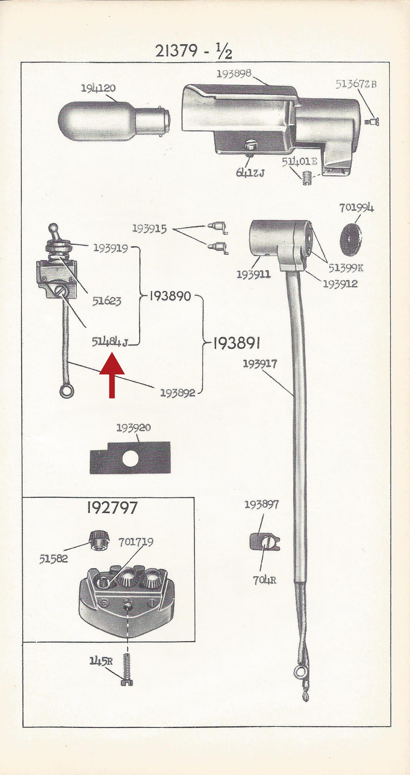 Screw, Light Toggle Switch Lead Terminal, Singer Featherweight (Vintage Original)