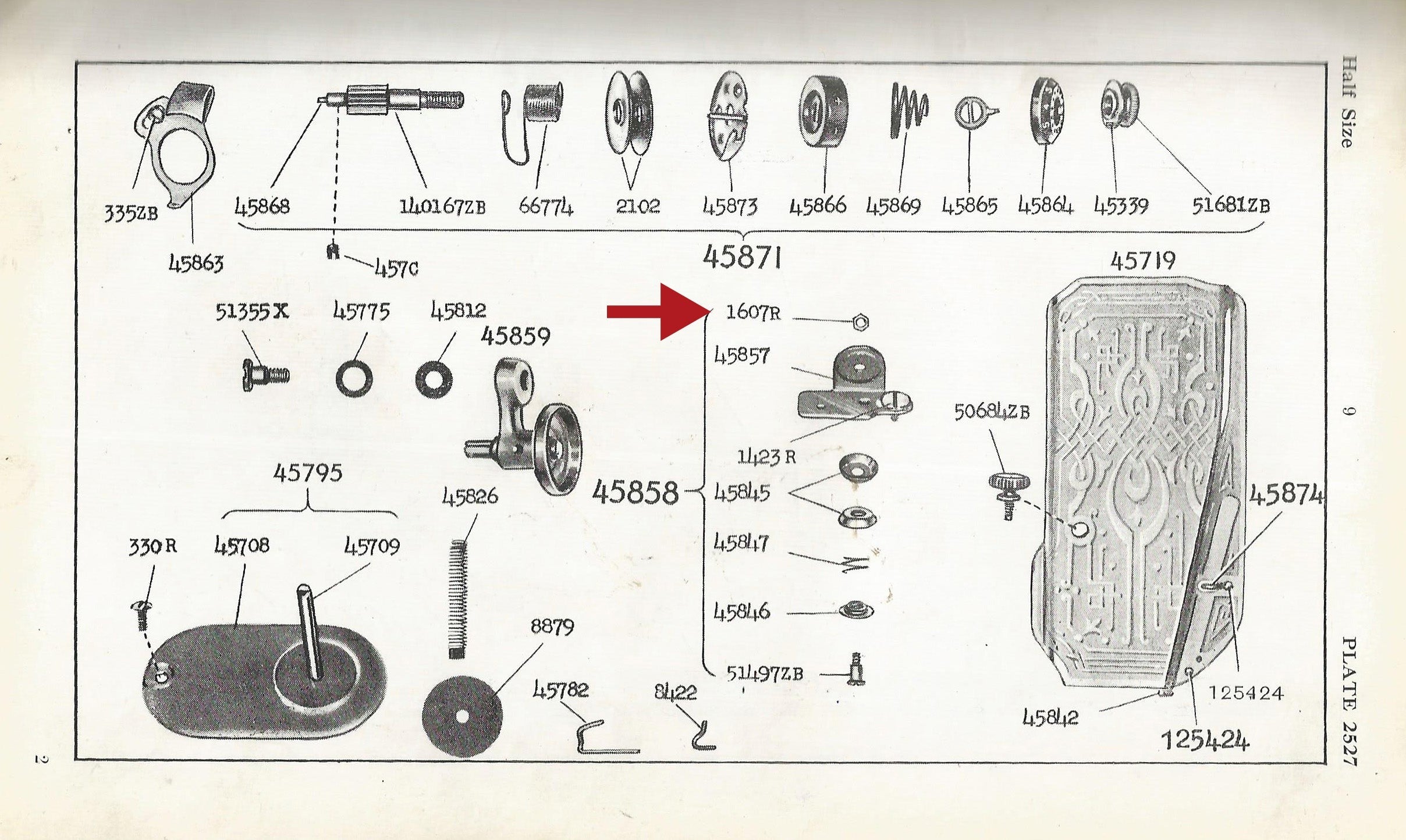 Nut, Bobbin Winder Tension Disk, Singer Featherweight (Vintage Original)