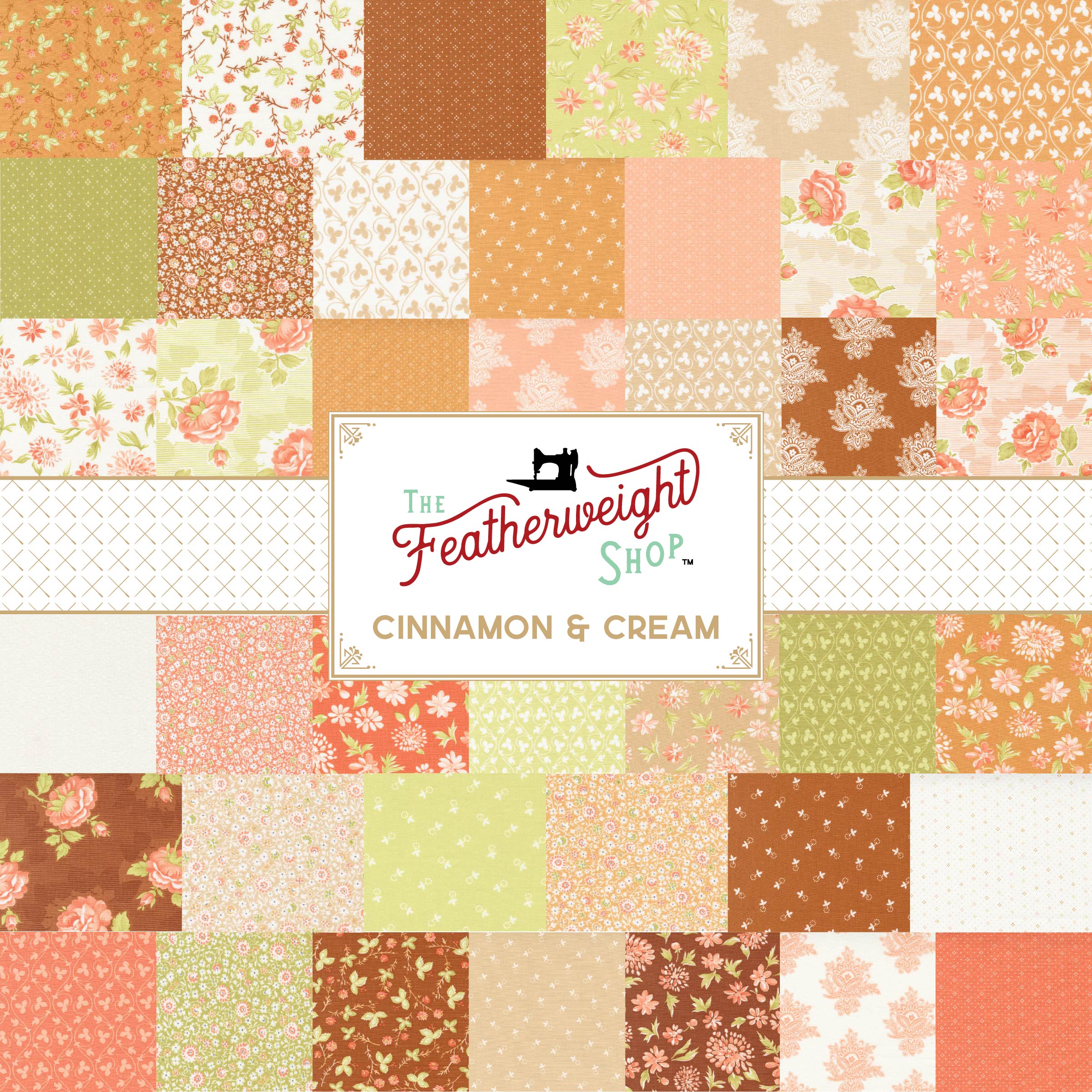 Cinnamon & Cream Jelly Roll, Fig Tree and Co. Fabric for Moda, Jelly factory Roll, 2.5